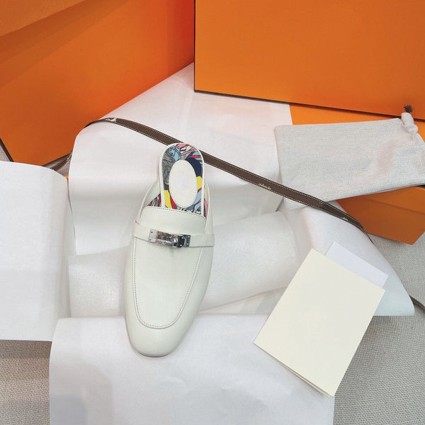 OZ Mule in pelle di vitello bianca