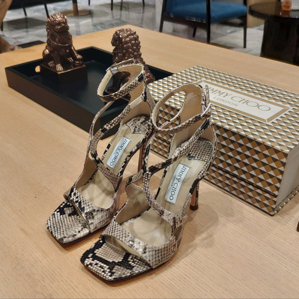 Jimmy 25 Azia 95 Beige Snakeskin Pattern Lambskin 240078