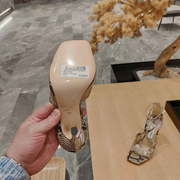 Jimmy 25 Azia 95 Beige Snakeskin Pattern Lambskin 240078