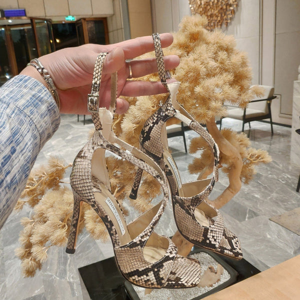 Jimmy 25 Azia 95 Beige Snakeskin Pattern Lambskin 240078