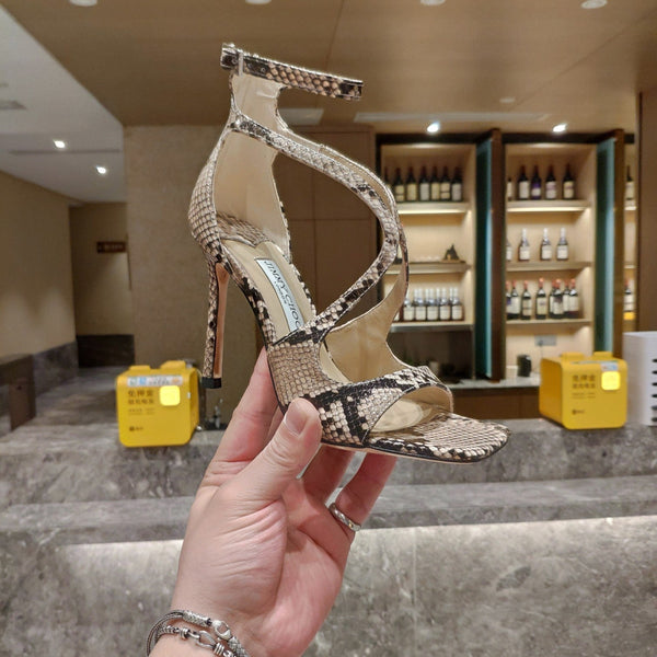 Jimmy 25 Azia 95 Beige Snakeskin Pattern Lambskin 240078