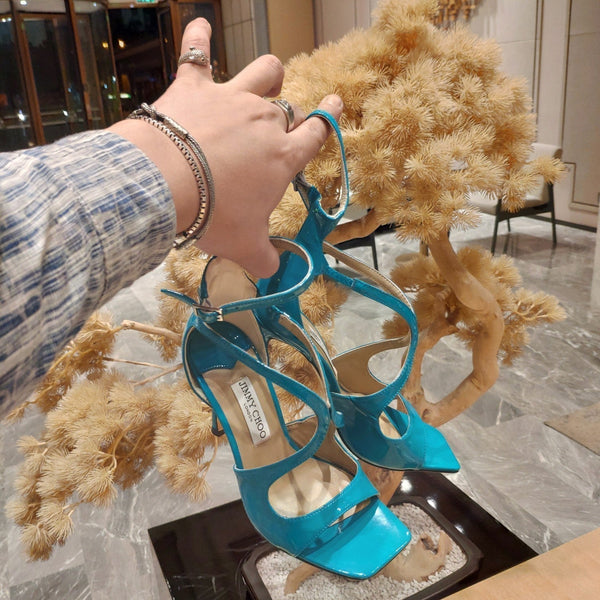 Jimmy 25 Azia 95 Pacific Blue Patent Leather 240080