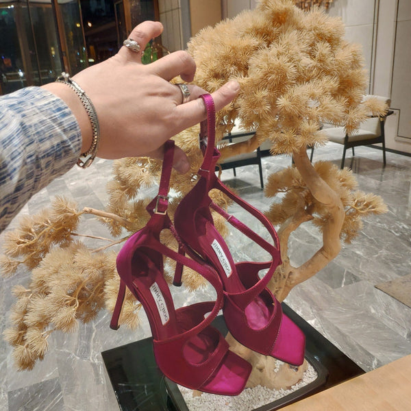 Jimmy 25 Azia 95 Magenta Silk with Lambskin 240081