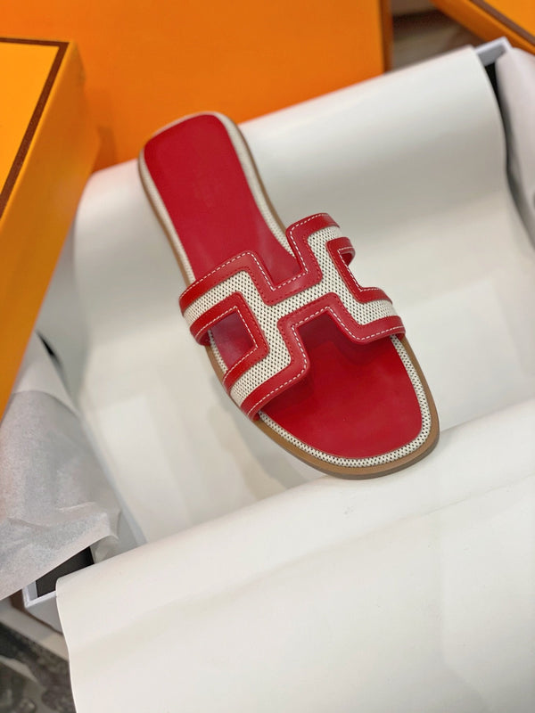 Sandalo Oran in pelle rossa