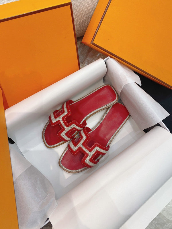 Sandalo Oran in pelle rossa