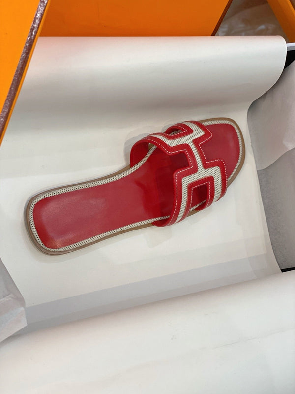 Sandalo Oran in pelle rossa