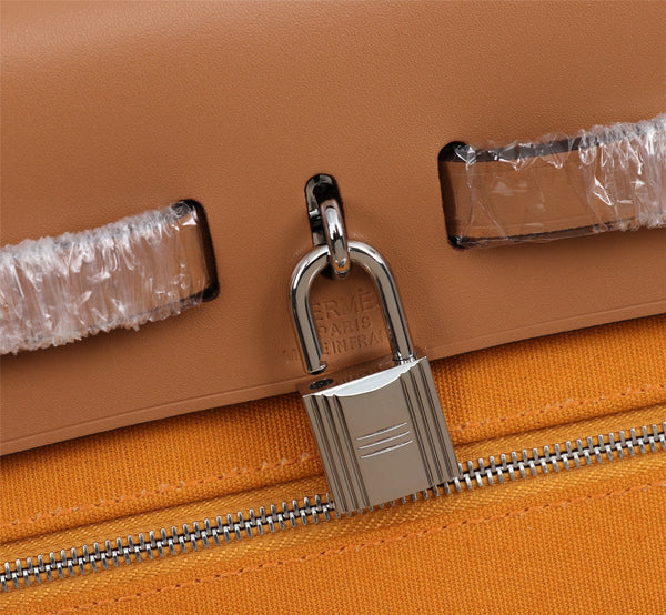 HM HERBAG ZIP 31 CARROT AND COPPER CANVAS