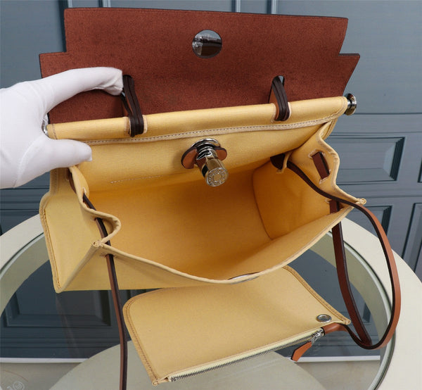 HM HERBAG ZIP 31 FLAX AND CIDER CANVAS