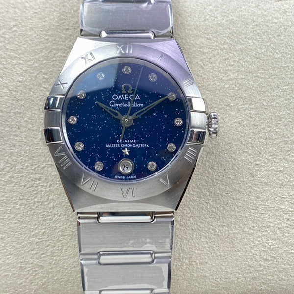 Omega Constellation 29mm Silver Blue Dial