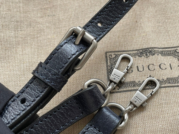 BORSA MINI TOTE 20 IN TELA BEIGE E PELLE DI VITELLO NERA