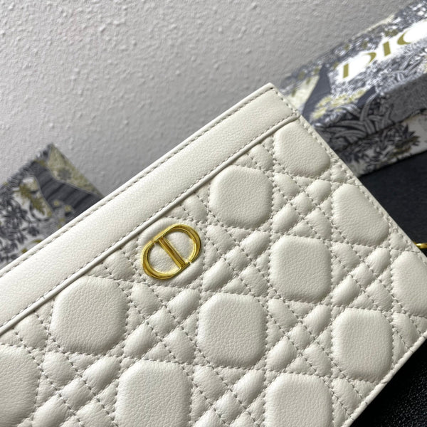 CARO POUCH 19 BAG IN WHITE CALFSKIN