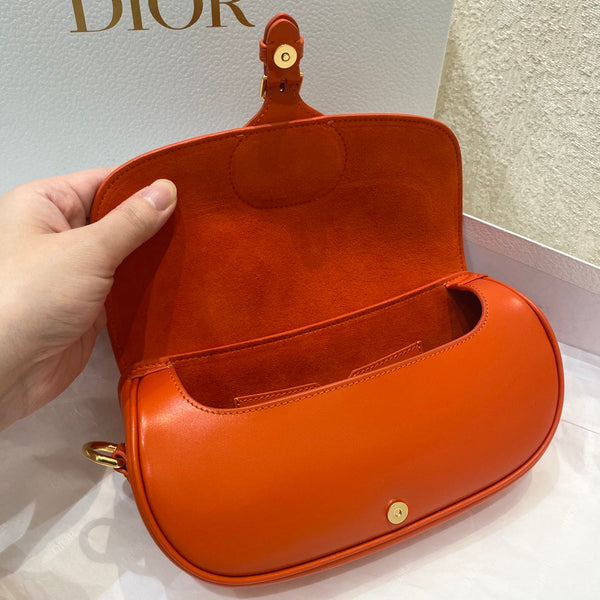 medium cd east west bobby 22cm dark tan calfskin ghw