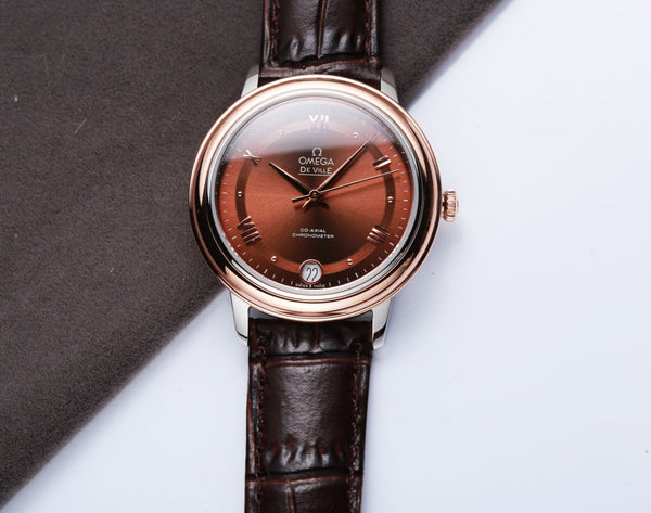 Omega De Ville 32.5mm Chocolate Dial Leather