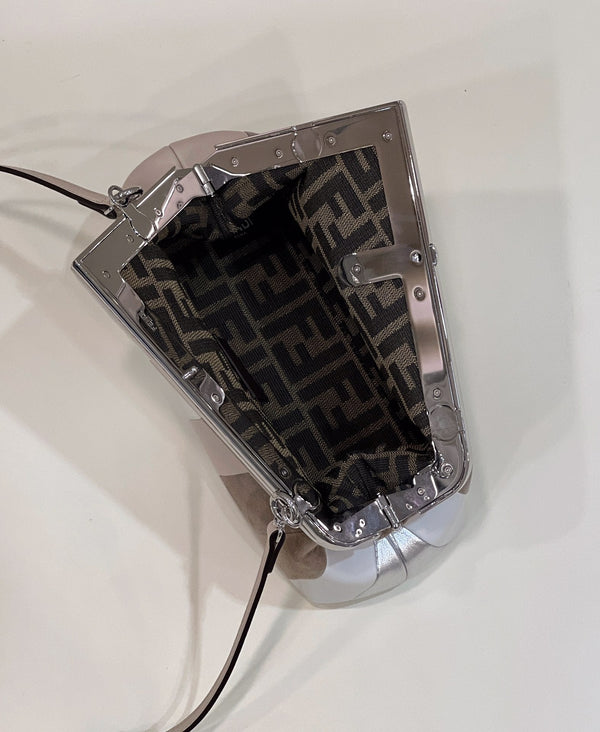 FENDI FIRST SMALL 26 IN COLORFUL SUEDE AND CALFSKIN WITH SILVER HARDWARE