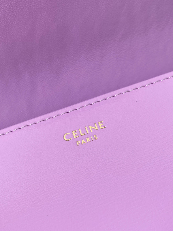 20 CHAIN EMBOSSED ARMPIT BAG PURPLE CALFSKIN