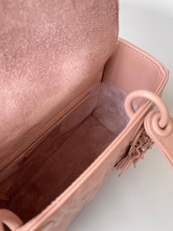 SMALL LADY 20 BLUSH ULTRAMATTE PELLE DI AGNELLO MOTIVO A DIAMANZI