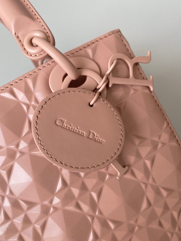 SMALL LADY 20 BLUSH ULTRAMATTE PELLE DI AGNELLO MOTIVO A DIAMANZI