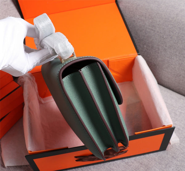 BORSE HM CONSTANCE 22 VERDE CACCIAVITE EPSOM
