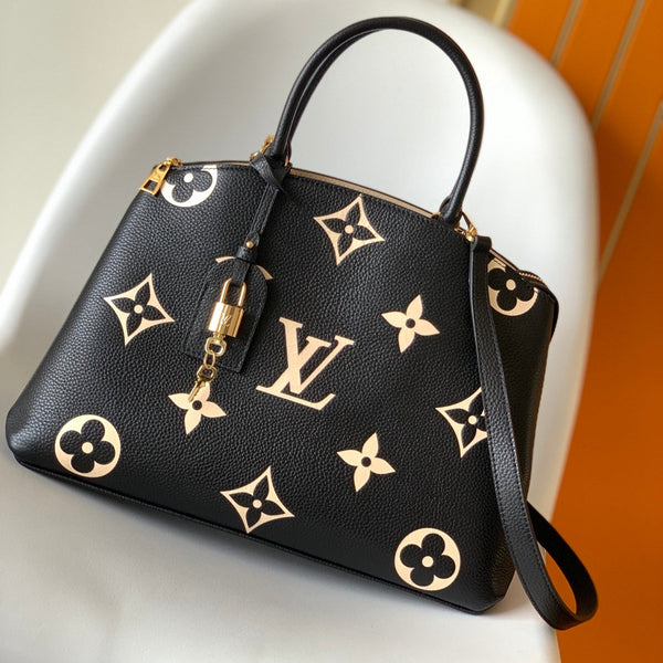 LV Petit Palais Bag Black White Cowhide 241141