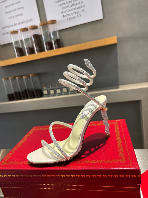 RC Heavy Industry Snake-Shape White Silk Creole Rhinestones 251002