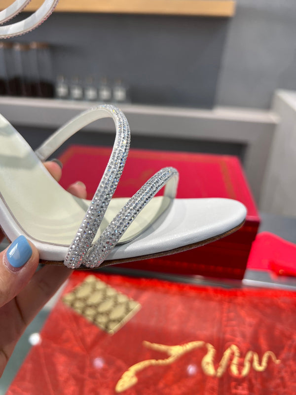 RC Heavy Industry Snake-Shape White Silk Creole Rhinestones 251002