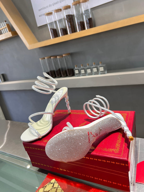 RC Heavy Industry Snake-Shape White Silk Creole Rhinestones 251002