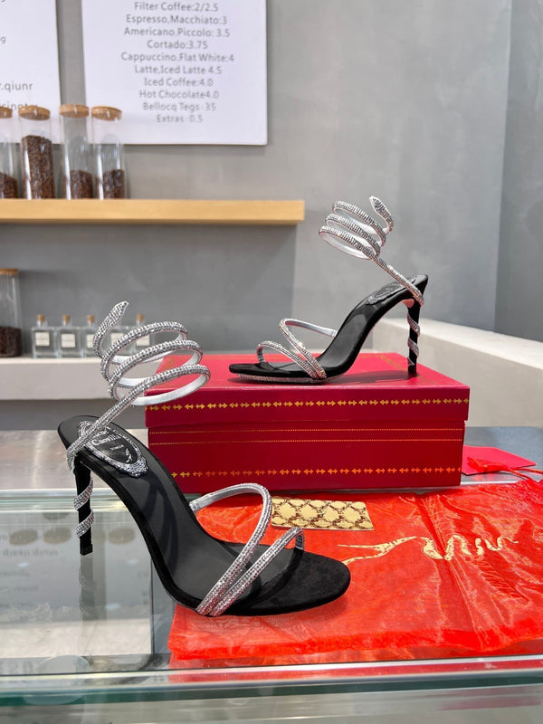 Strass creoli in seta argento nero a forma di serpente RC Heavy Industry 251003