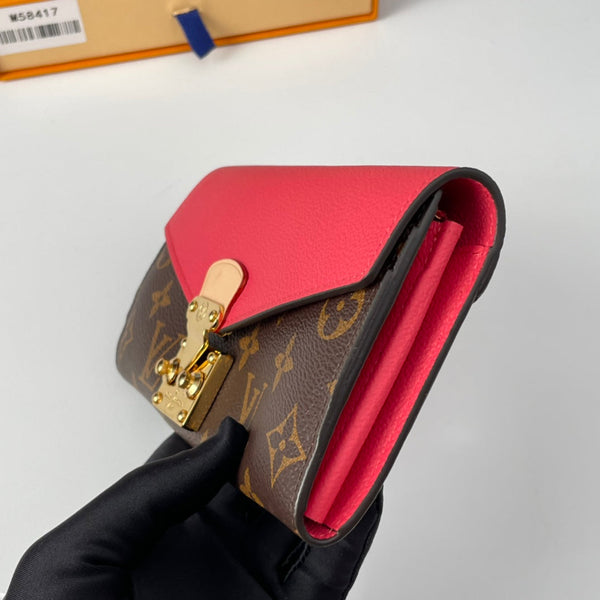 LV M58417 Pallas Wallet Pink Monogram Canvas 221566