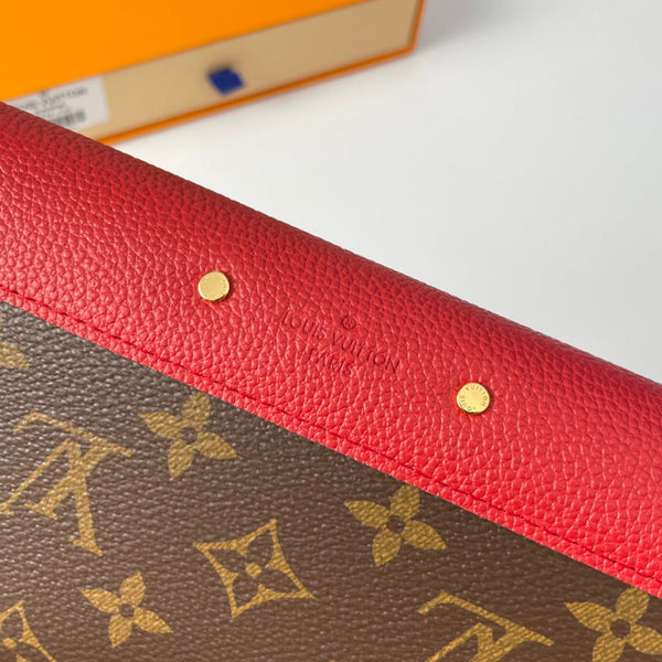 LV M58414 Pallas Wallet Red Monogram Canvas 221569