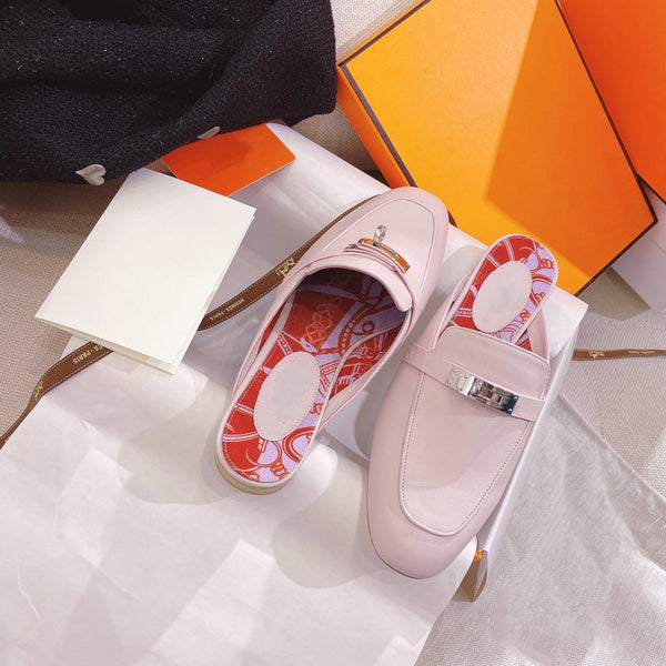 OZ Mule in pelle di vitello rosa