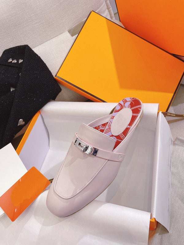 OZ Mule in pelle di vitello rosa