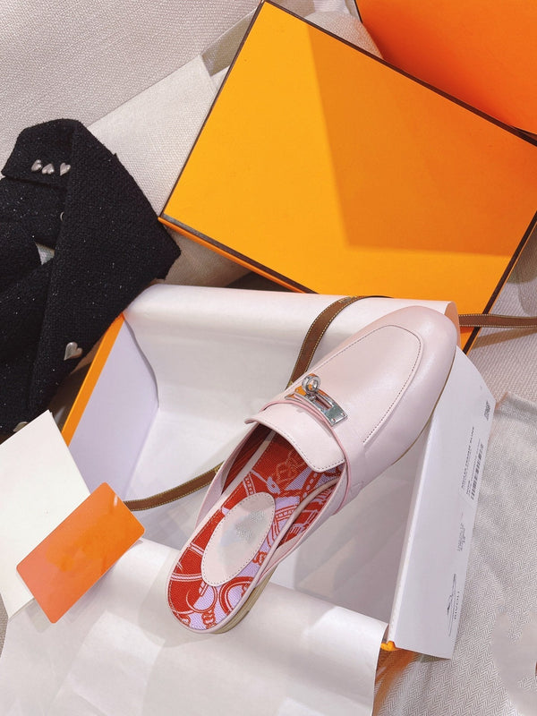 OZ Mule in pelle di vitello rosa