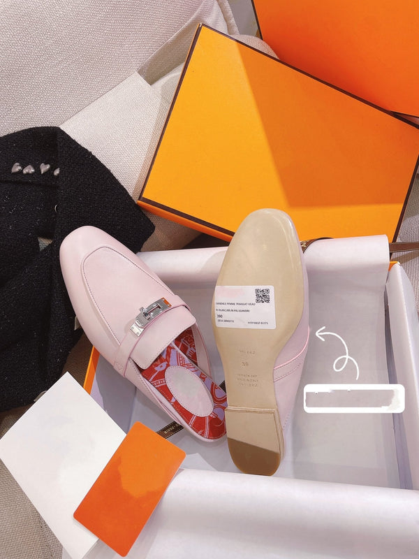 OZ Mule in pelle di vitello rosa