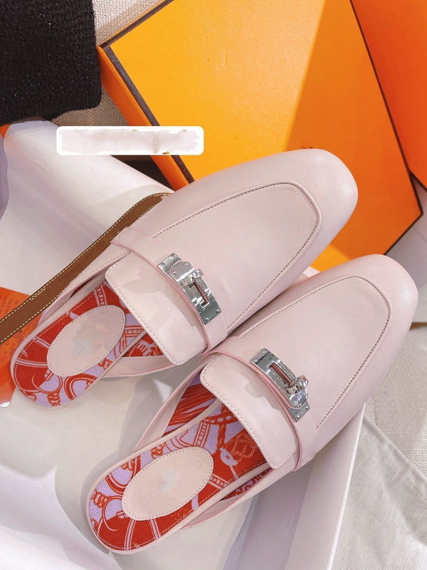 OZ Mule in pelle di vitello rosa