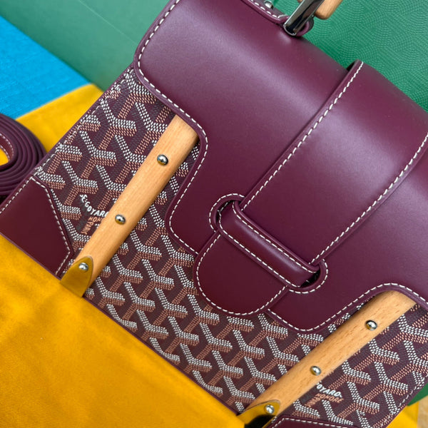 BORSA SAÏGON PM 28 IN TELA GOYARDINE ROSA CANNONE E PELLE DI VITELLO