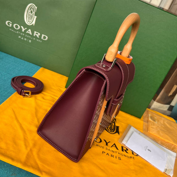 BORSA SAÏGON PM 28 IN TELA GOYARDINE ROSA CANNONE E PELLE DI VITELLO
