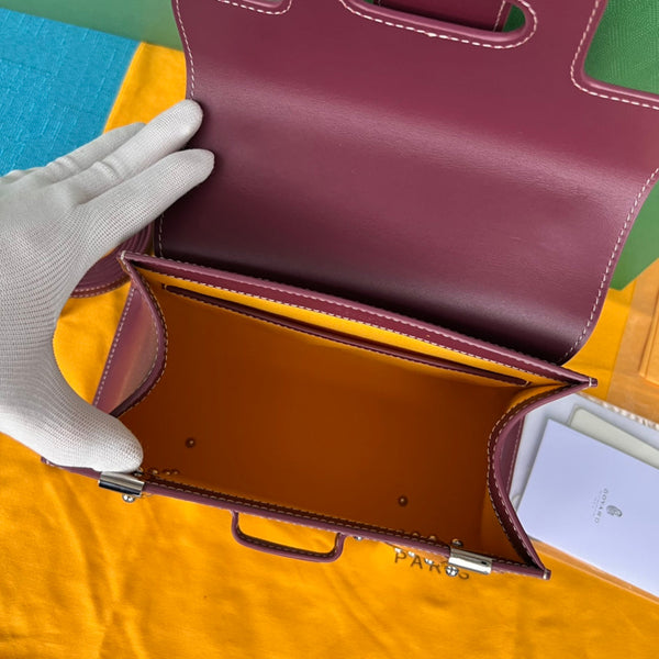 BORSA SAÏGON PM 28 IN TELA GOYARDINE ROSA CANNONE E PELLE DI VITELLO