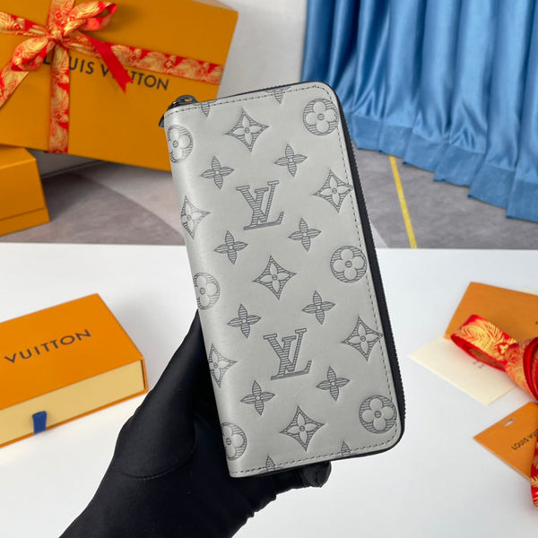 LV M81384 Zippy Vertical Wallet Monogram Shadow Calf Leather 221623
