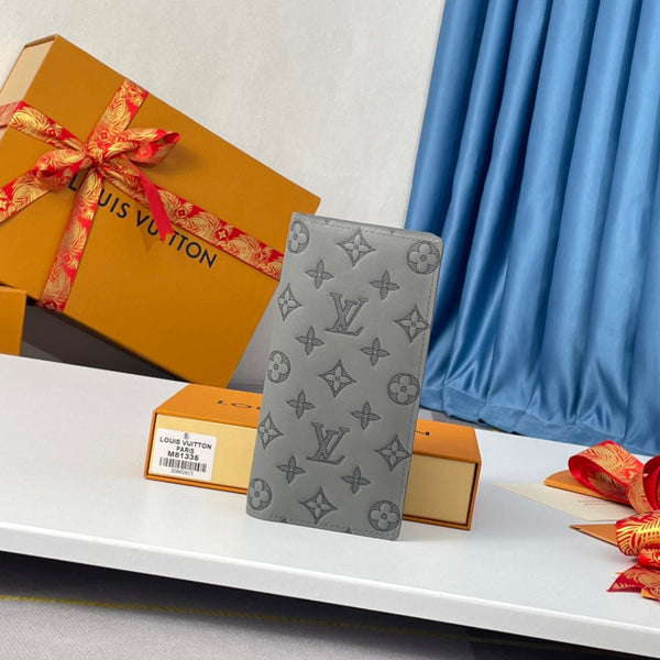 LV M81335 Brazza Wallet Monogram Shadow Calf Leather 221625