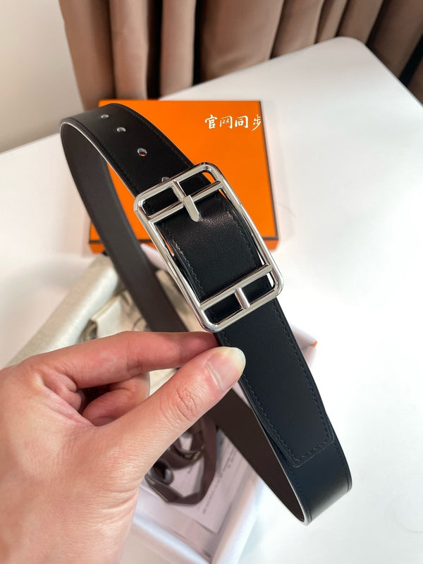 HM Cape Cod 32mm Reversible Belt Black Chocolate Leather 187795