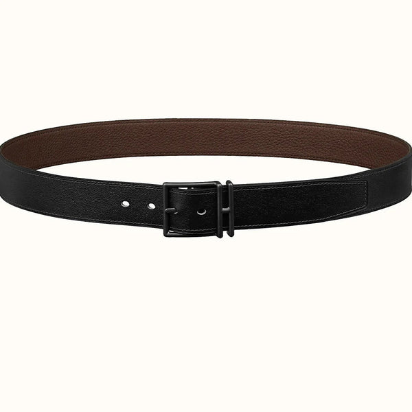 HM Nathan 32mm Belt Black Chocolate Leather 187798