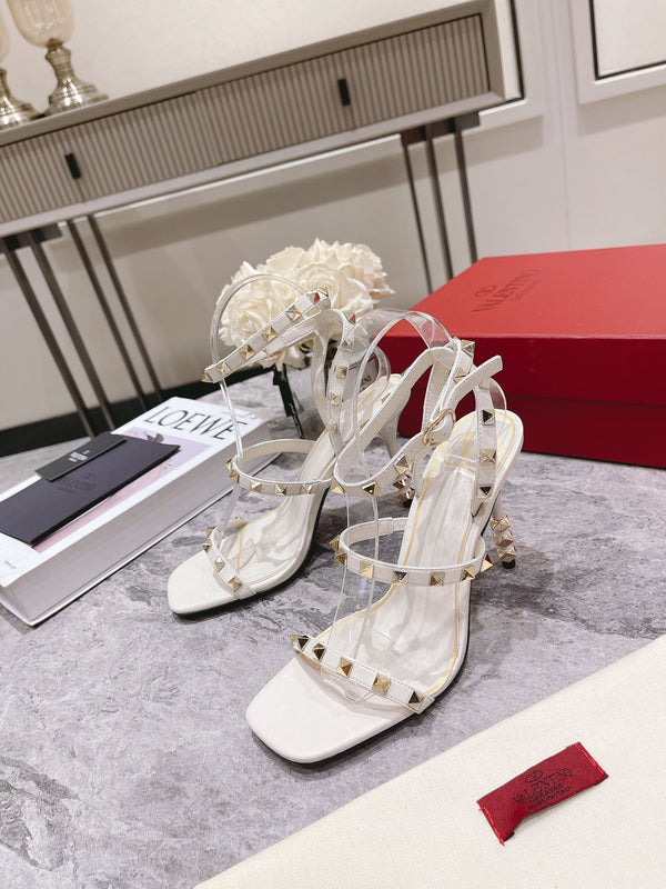 Valentino Rockstud Sandals Heels 95MM Sheepskin