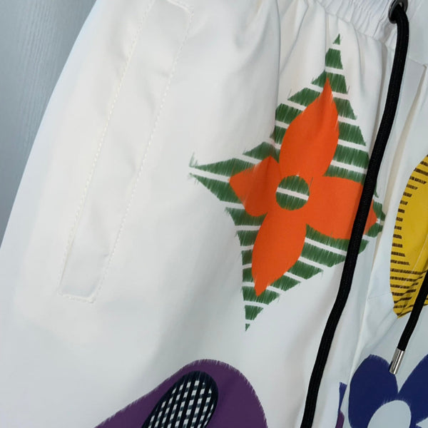 LV WHITE MIX COLORFUL COTTON SHORT 239574
