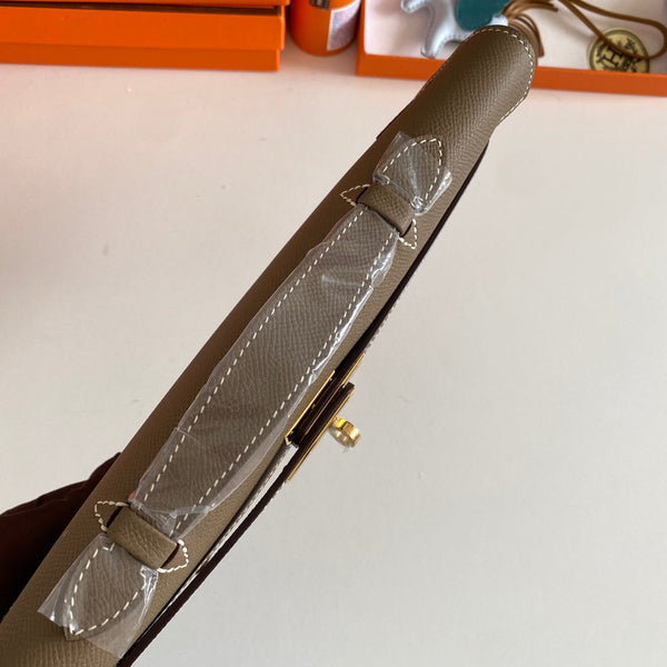 HM Kelly Cut 31 Etoupe Epsom Leather Gold Hardware 229054