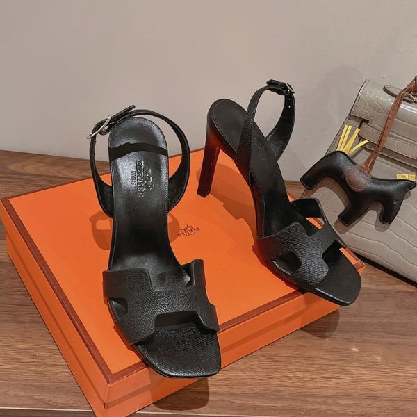 SANDALO SLINGBACK ETERNITE 105 IN PELLE DI AGNELLO NERA