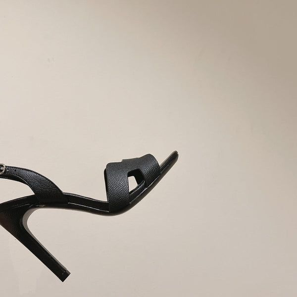 SANDALO SLINGBACK ETERNITE 105 IN PELLE DI AGNELLO NERA