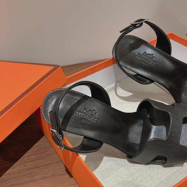 SANDALO SLINGBACK ETERNITE 105 IN PELLE DI AGNELLO NERA