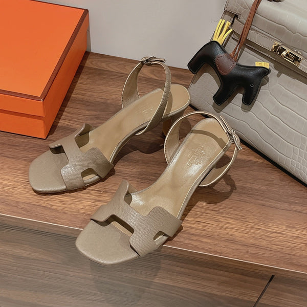 SANDALO SLINGBACK ETERNITE 75 CAMMELLO IN PELLE DI AGNELLO