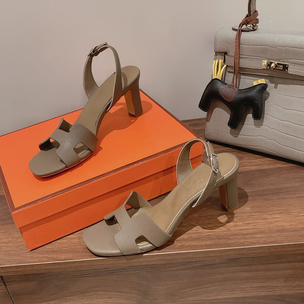 SANDALO SLINGBACK ETERNITE 75 CAMMELLO IN PELLE DI AGNELLO