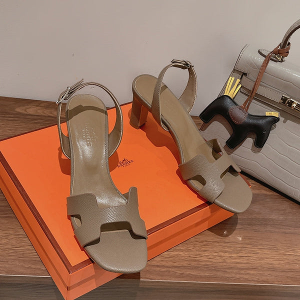 SANDALO SLINGBACK ETERNITE 75 CAMMELLO IN PELLE DI AGNELLO